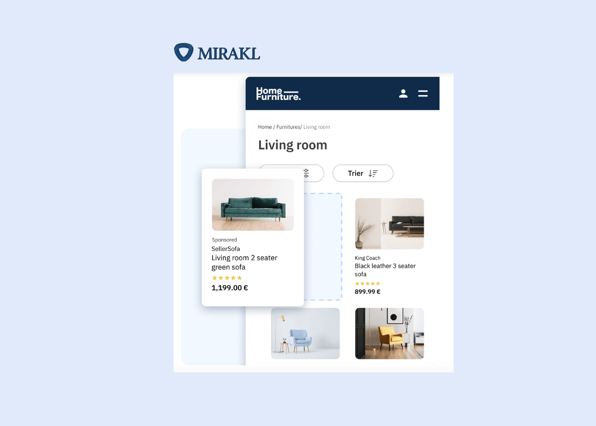 An image of the Mirakl Ads platform