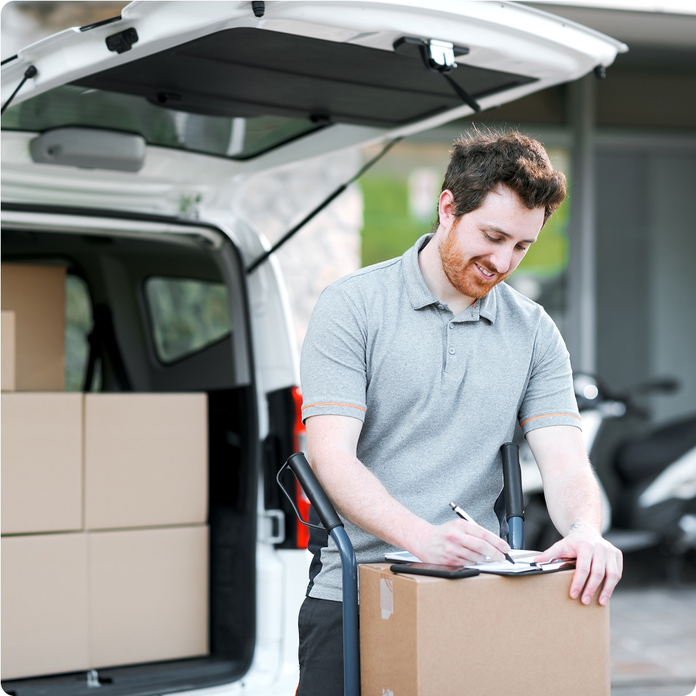 Man logging packages