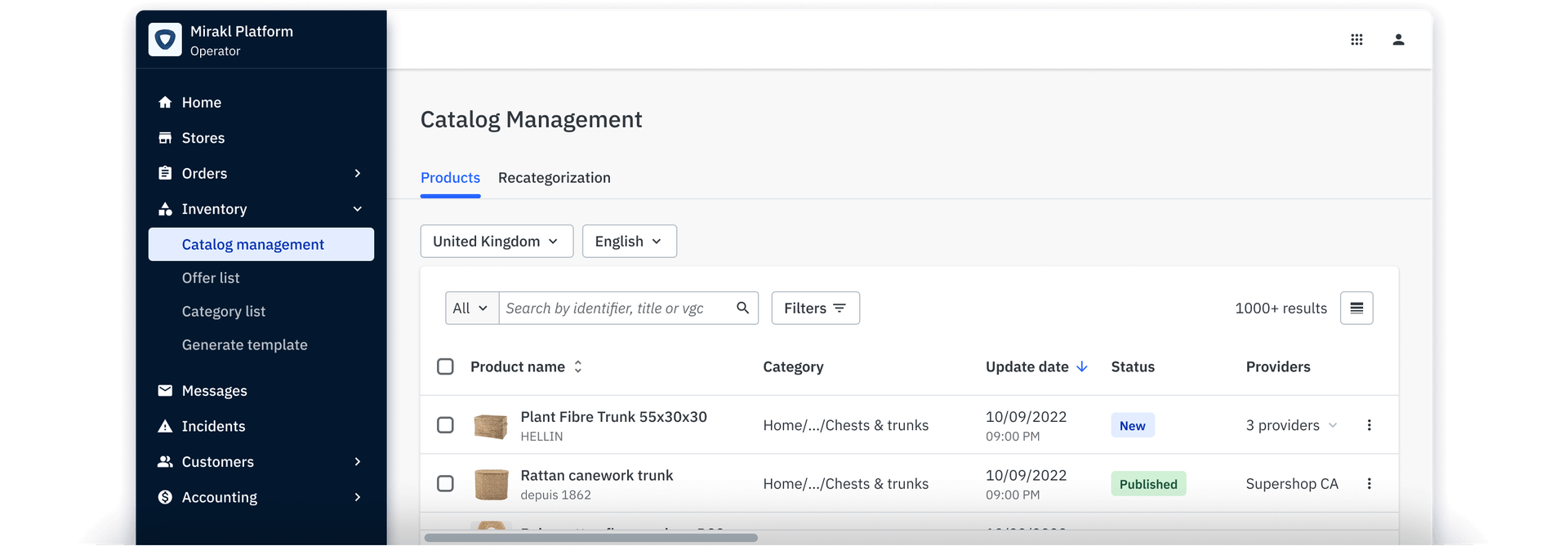Mirakl Catalog Manager