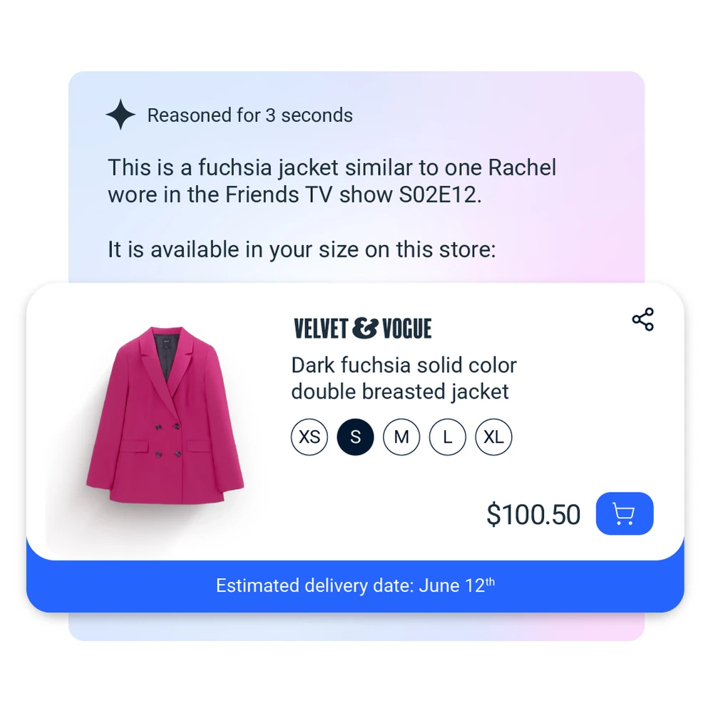 AI chat interface buying on behalf of a shopper